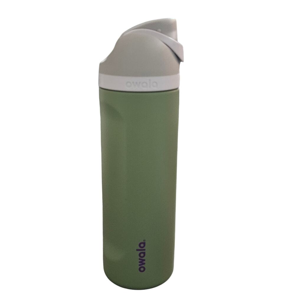 Owala FreeSip Stainless Steel Water Bottle 24 oz Green and Gray Leakproof NWT